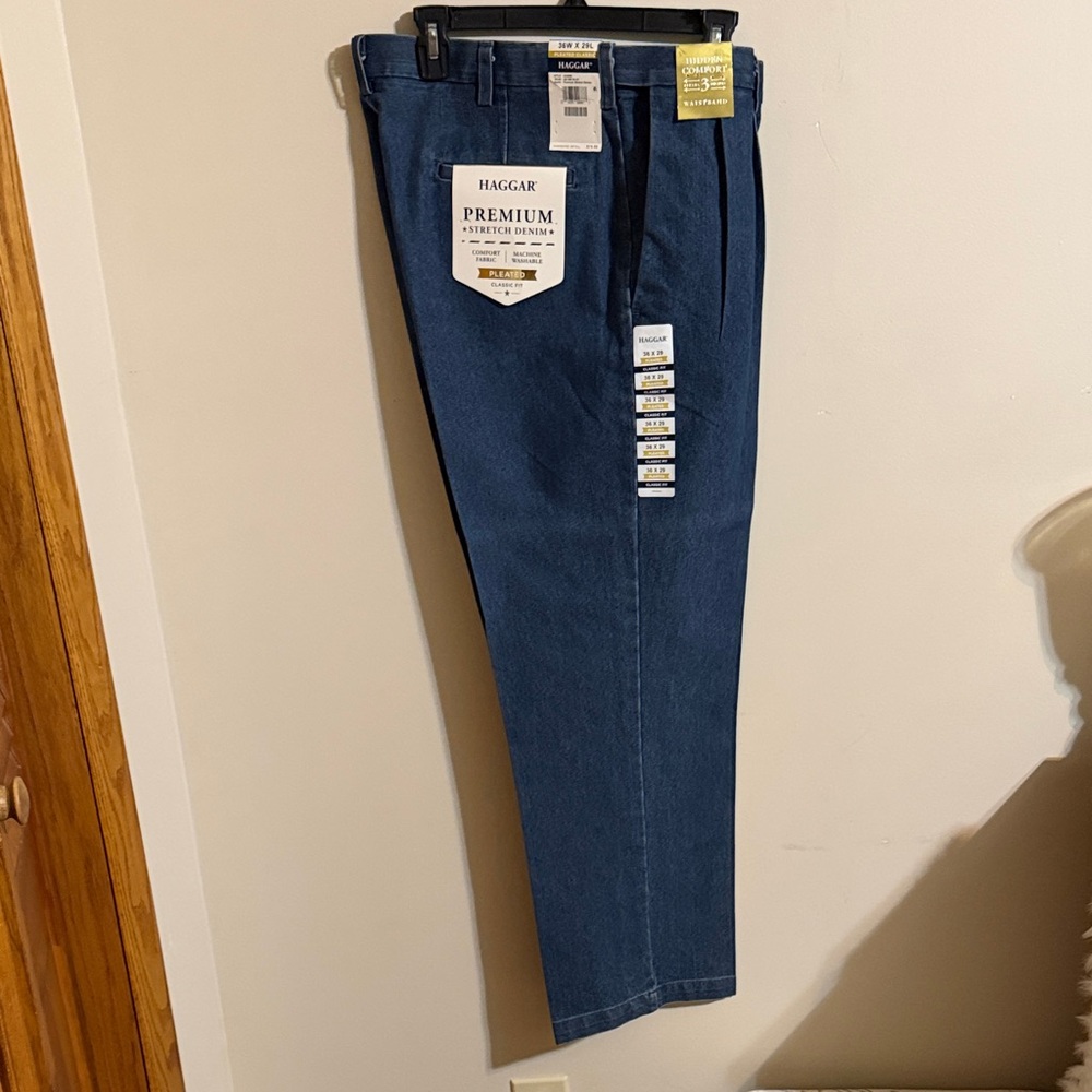 Haggar Men's Relaxed Jeans - Deep Blue